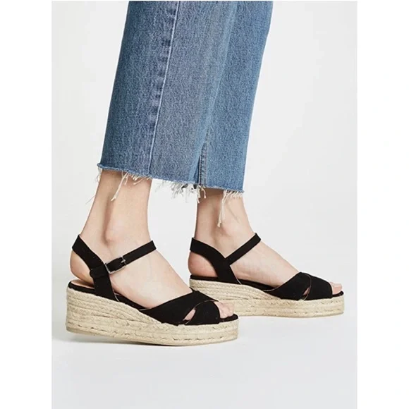 Castaner Shoes Nwot Castaner Blaudell Crisscross Low Wedges Sz